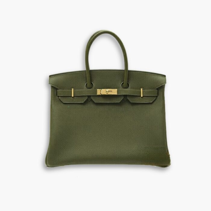 Hermes Birkin Togo Handbag Canopee Green 35cm
