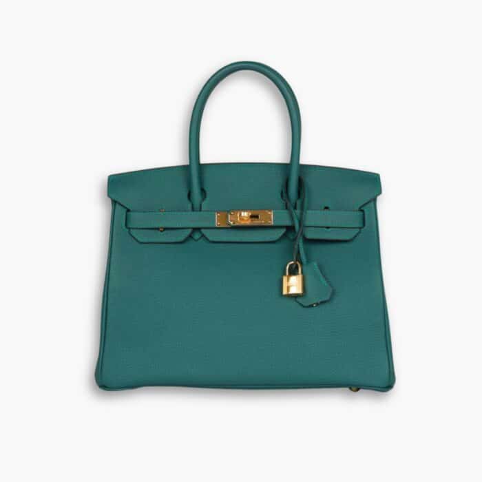 Hermes Birkin 25 Bag Togo Malachite 25cm