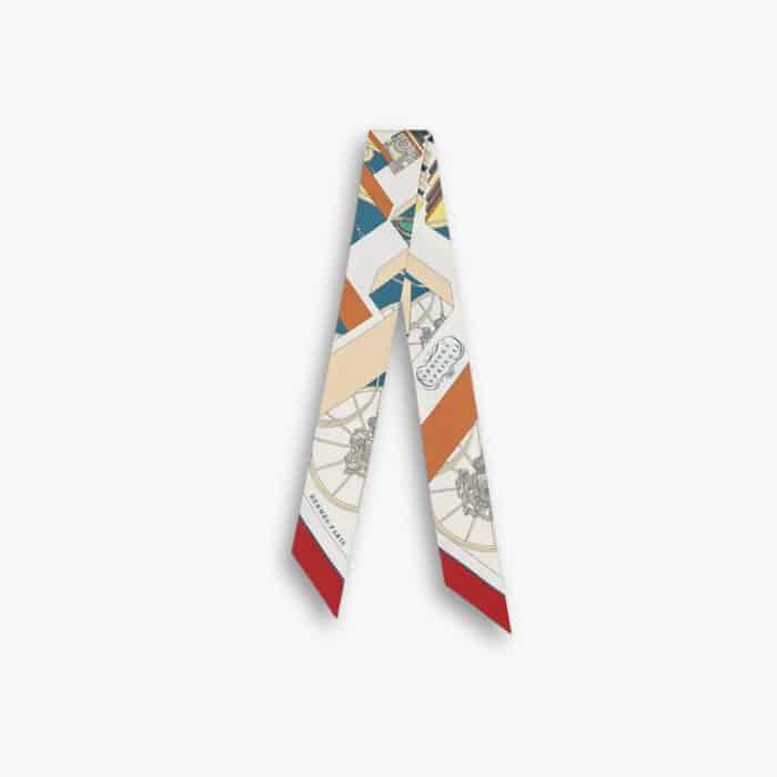 Hermès Springs Springs Silk Twilly Scarf H063932S 05