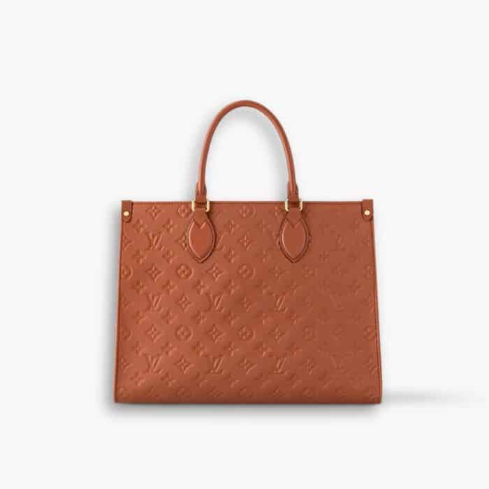 Louis Vuitton Onthego Bag Monogram Empreinte Cognac Brown 35cm M12775