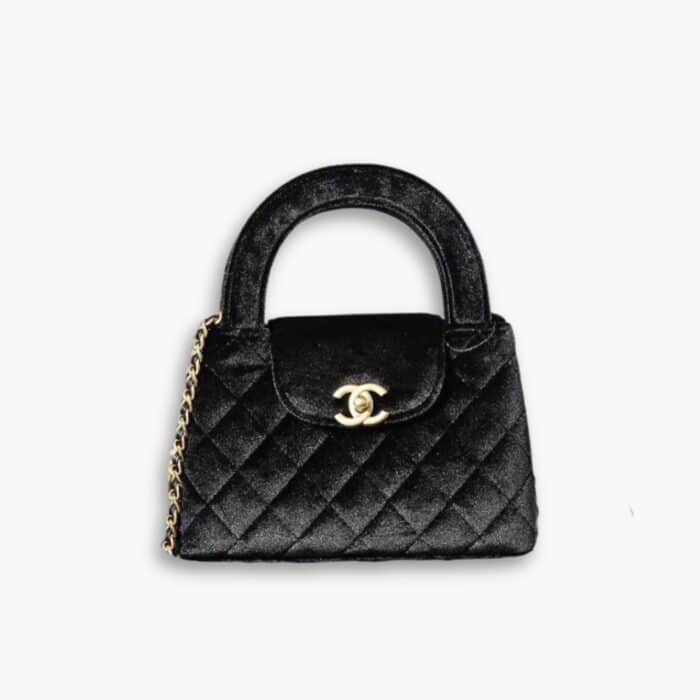 Chanel Clutch With Chain Black Velvet 19cm AP3435 B17451 94305