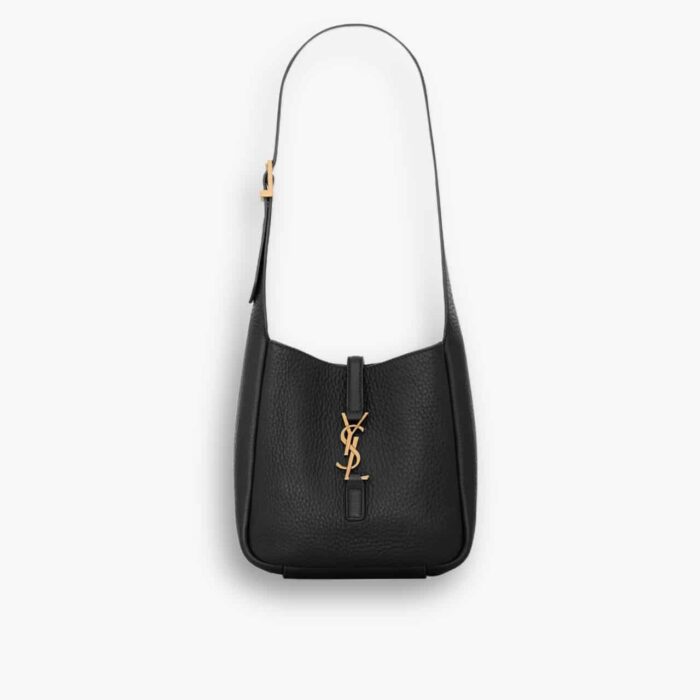 Saint Laurent Le 5 À 7 Supple Baby In Grained Leather Black 15cm 809461AADUU1000