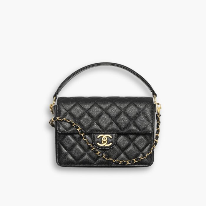 Chanel Small Flap Bag With Handle Black 20cm AS5166 B18184 94305