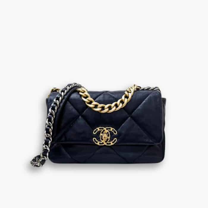 Chanel 19 Bag In Midnight Blue 28cm