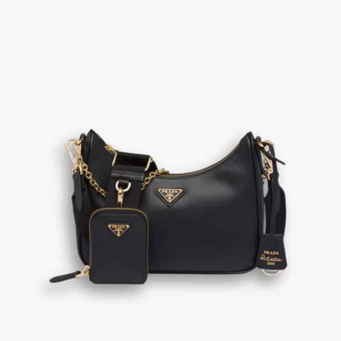 Prada Re Edition 2005 Saffiano Black 22Cm