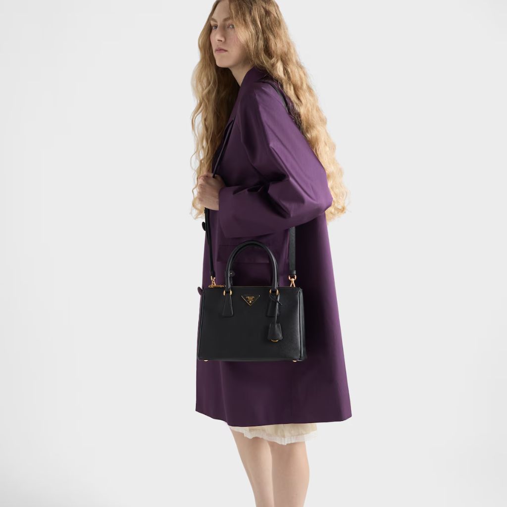Prada Galleria Medium Saffiano Leather Bag Black 28cm 1BA863 NZV F0002 V EOO - Image 8