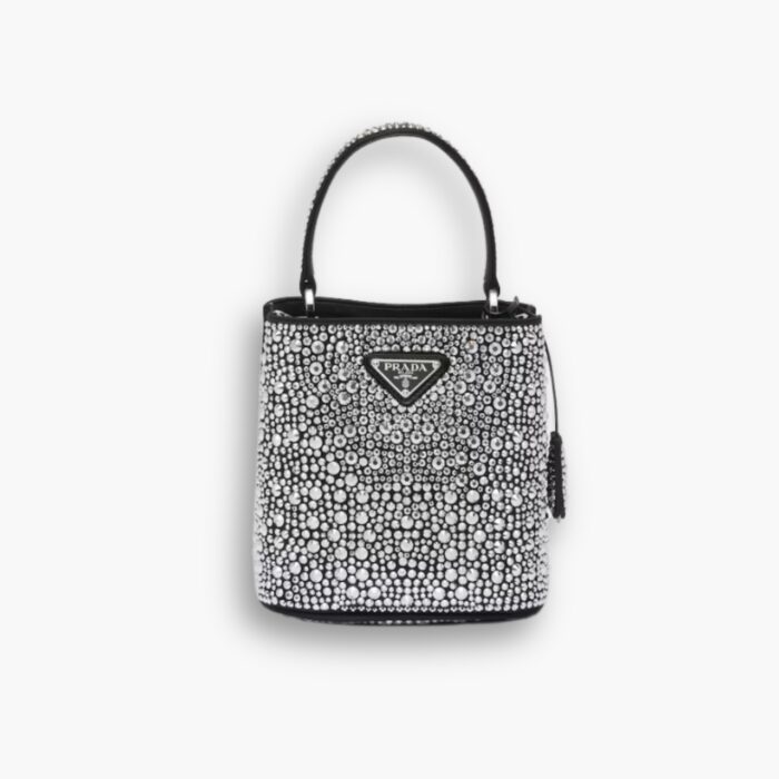 Prada Panier Satin Bag With Crystals 18Cm