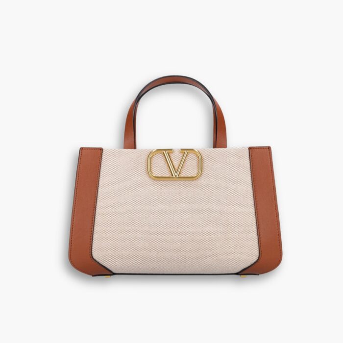 Valentino Garavani Small Vlogo Signature Tote Bag White 28cm