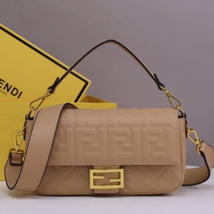 Fendi Baguette Nappa Bag Beige 27cm - Image 2