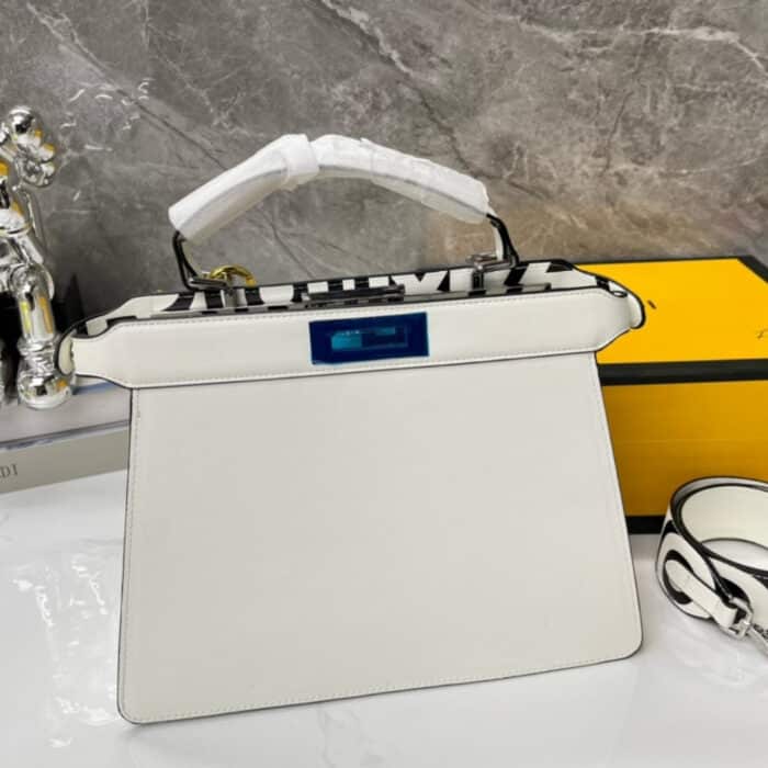 Fendi Peekaboo IseeU Bag White 24cm - Image 3