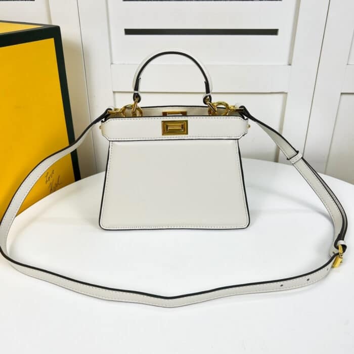 Fendi Peekaboo ISeeU Petite Bag White 20cm 8BN335ABVEF0QVL - Image 2