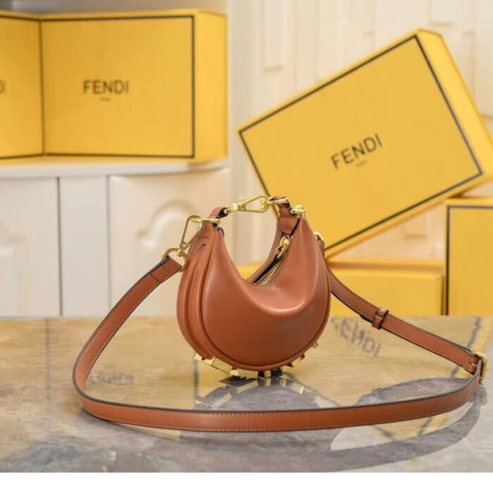 Fendi Fendigraphy Bag Brown 16.5cm 8BS081A5DYF1MQI - Image 2