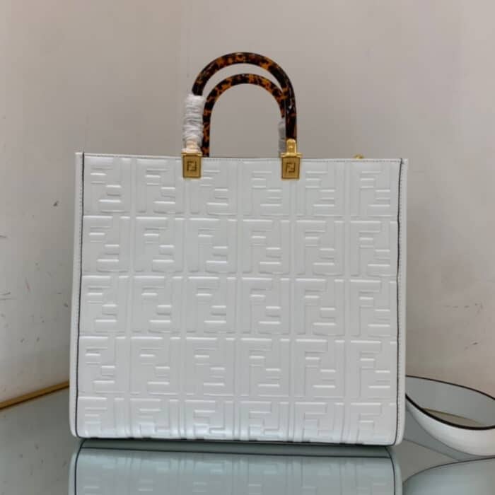 Fendi Sunshine Medium Bag White 35cm 8BH386AMCVF0QVL - Image 2