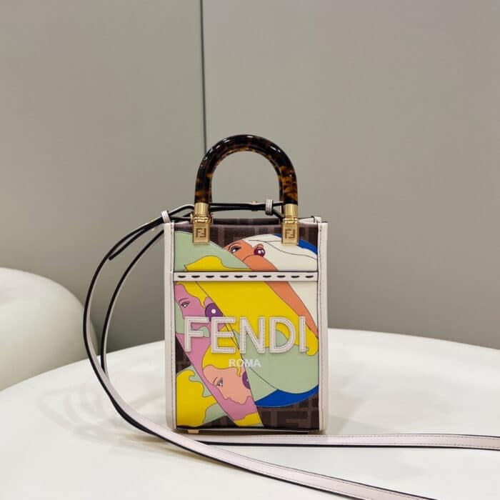 Fendi Sunshine Mini Bag White 18cm - Image 2