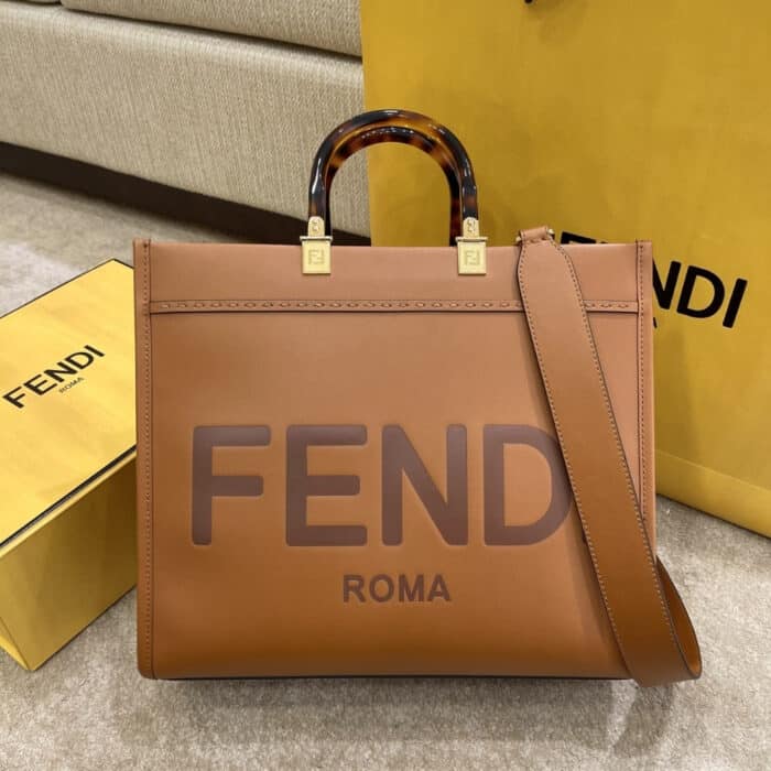 Fendi Sunshine Medium Bag Brown 35cm 8BH386ABVLF0PWZ - Image 2