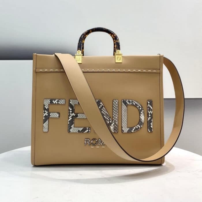 Fendi Sunshine Medium Bag Brown 35cm 8BH386AHN5F1FEO - Image 2