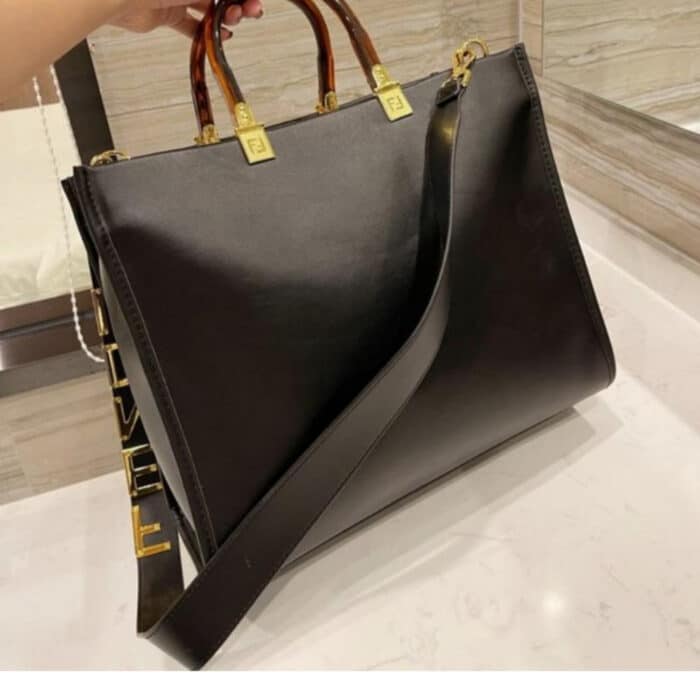 Fendi Sunshine Large Bag Black 41cm 8BH372ABVLF0KUR - Image 3