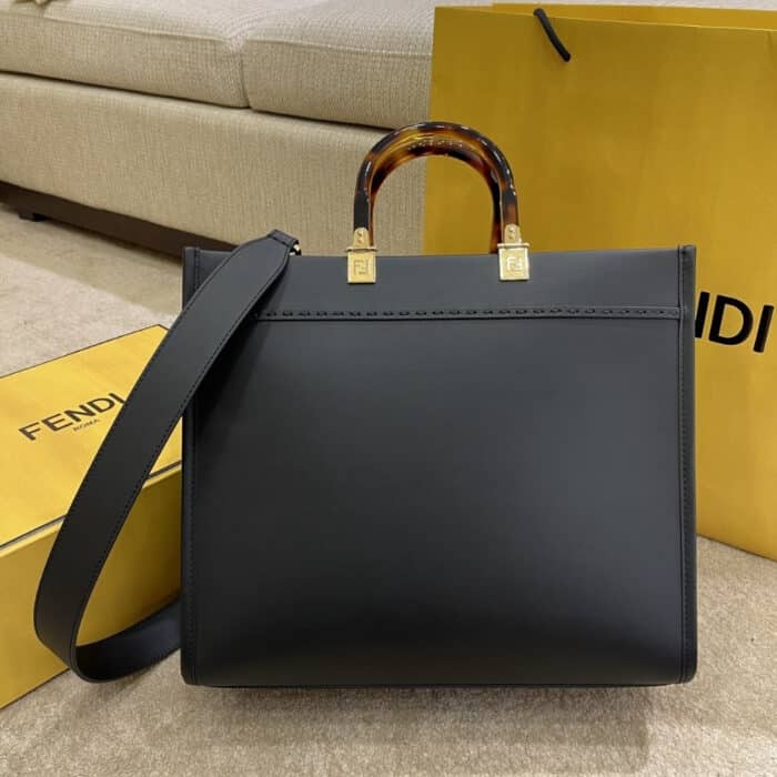 Fendi Sunshine Medium Bag Black 35cm 8BH386ABVLF0KUR - Image 3