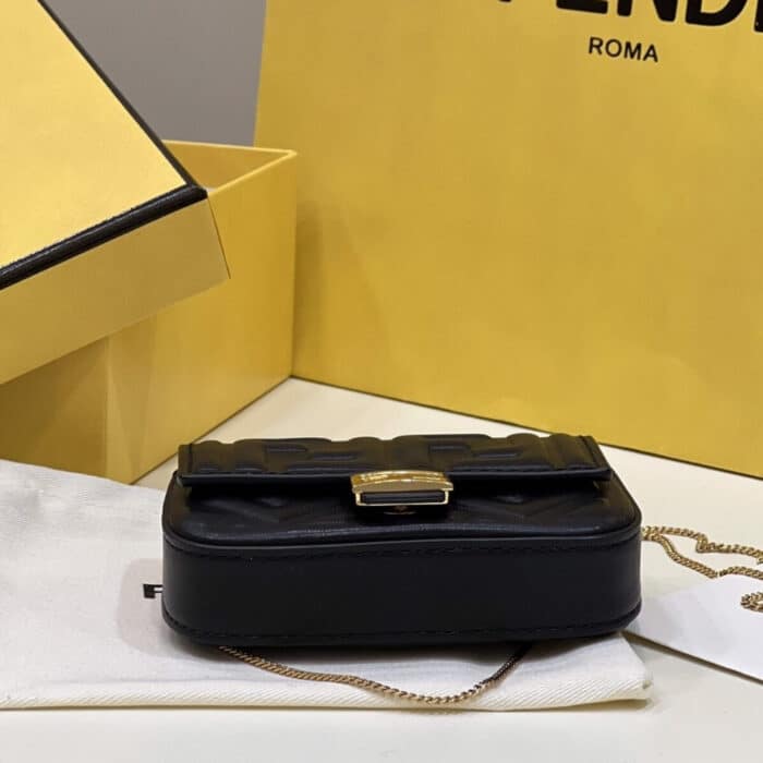 Fendi Baguette Bag Black 10cm 7AR844AAJDF0KUR - Image 4
