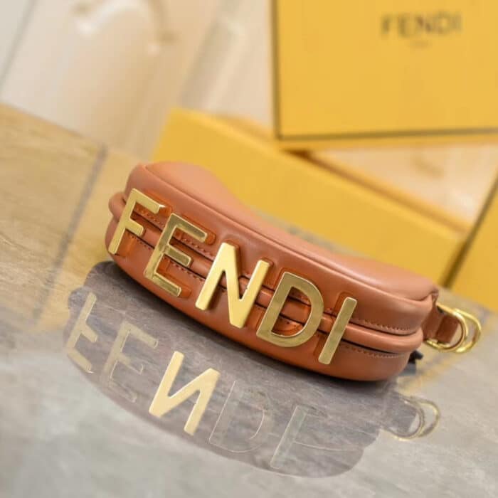 Fendi Fendigraphy Bag Brown 16.5cm 8BS081A5DYF1MQI - Image 4