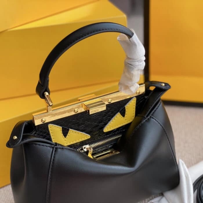 Fendi Peekaboo Iconic Bag  Black 23cm - Image 5