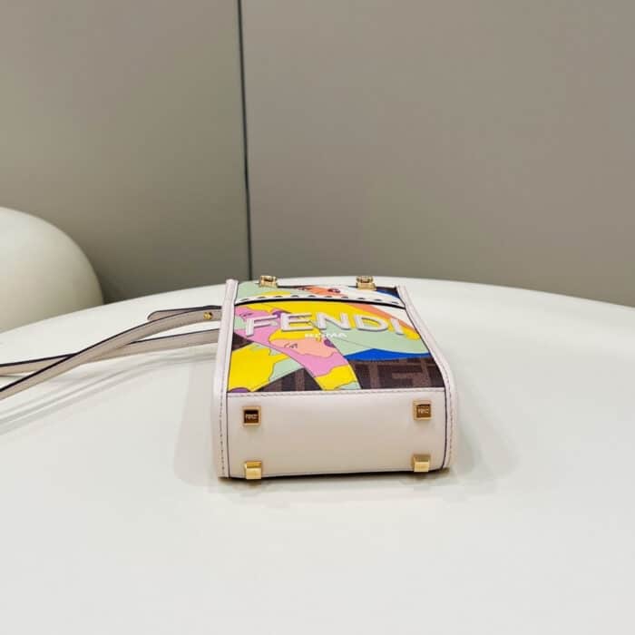 Fendi Sunshine Mini Bag White 18cm - Image 5