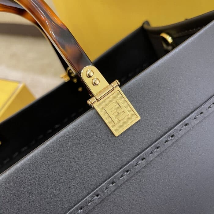 Fendi Sunshine Medium Bag Black 35cm 8BH386ABVLF0KUR - Image 5