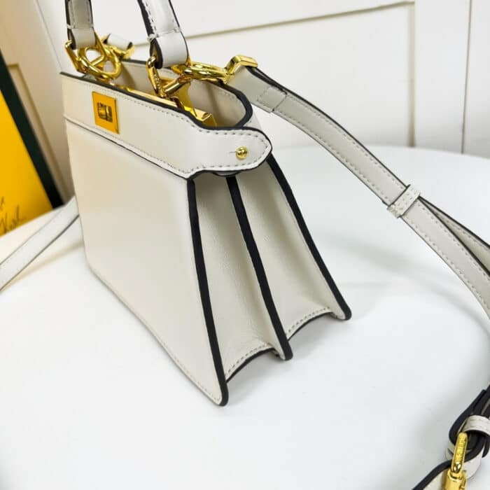 Fendi Peekaboo ISeeU Petite Bag White 20cm 8BN335ABVEF0QVL - Image 4