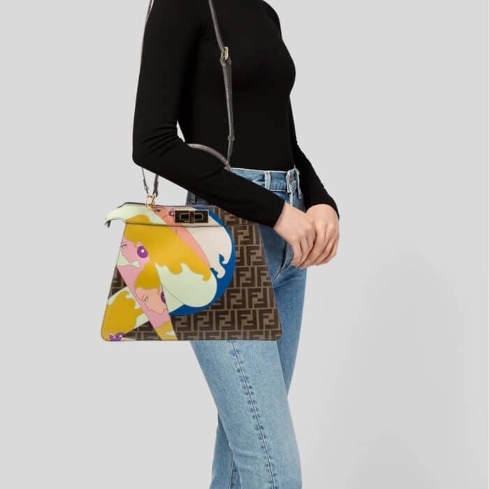 Fendi Peekaboo Bag Brown 33cm 8BN244AJGOF1HB5 - Image 7
