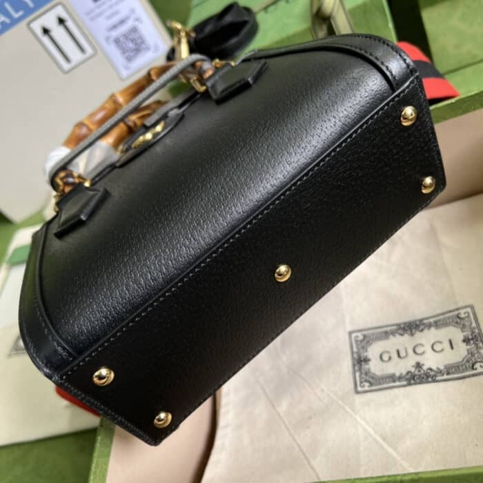 Gucci Diana Tote Bag Black 20cm 702732 U3ZDT 1073 - Image 5