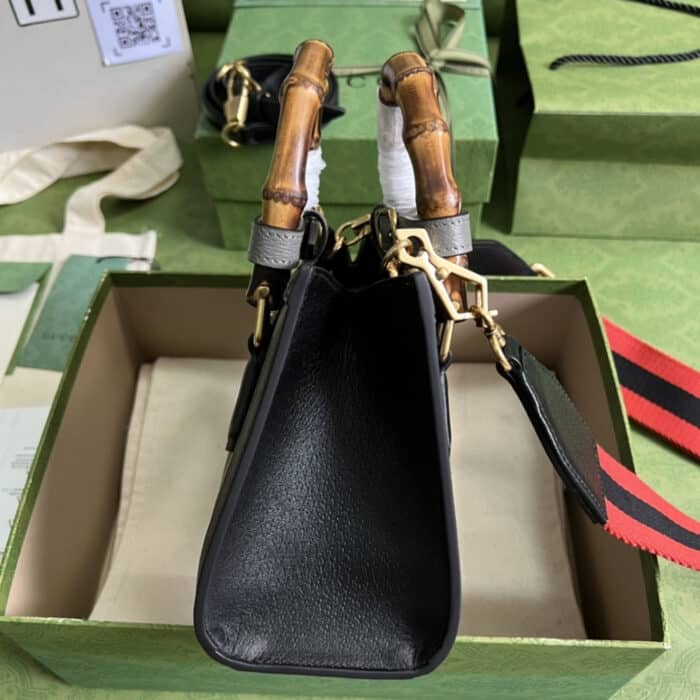Gucci Diana Tote Bag Black 20cm 702732 U3ZDT 1073 - Image 4