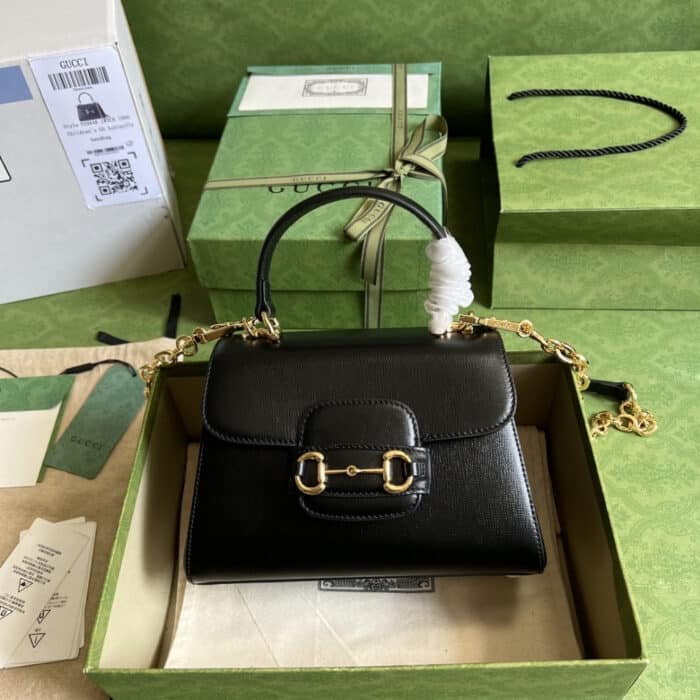Gucci Horsebit 1955 Bag 22cm Black 703848 AAA7G 1000 - Image 2