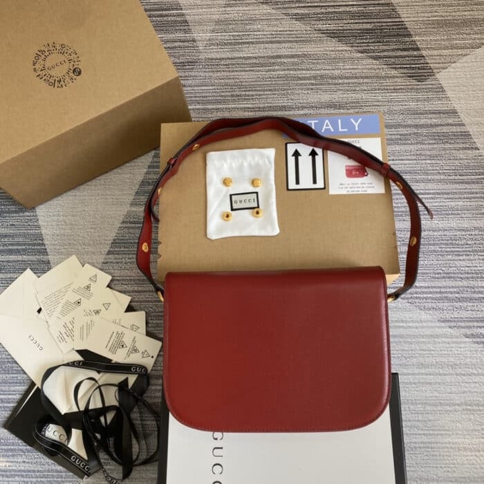 Gucci Horsebit 1955 Bag Red 25cm 602204 1DB0G 6638 - Image 3