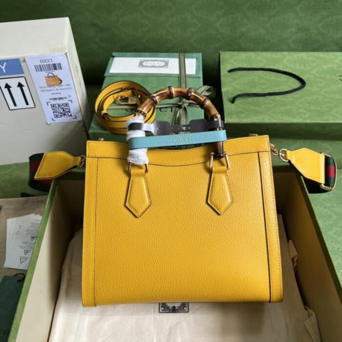 Gucci Diana Tote Bag Yellow 27cm 702721 U3ZDT 7480 - Image 3