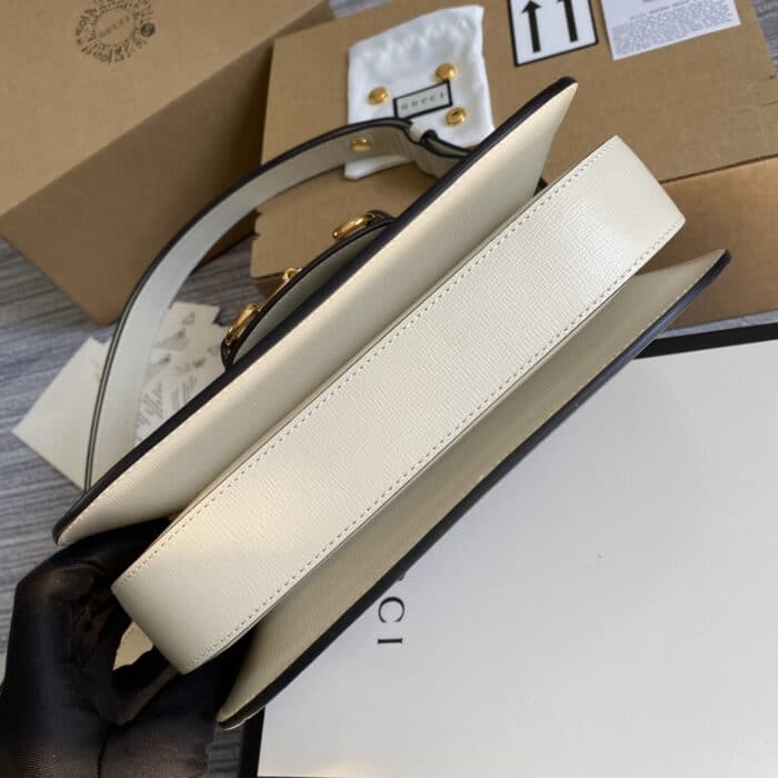 Gucci Horsebit 1955 Bag Beige White 25cm 602204 92TCG 9761 - Image 4