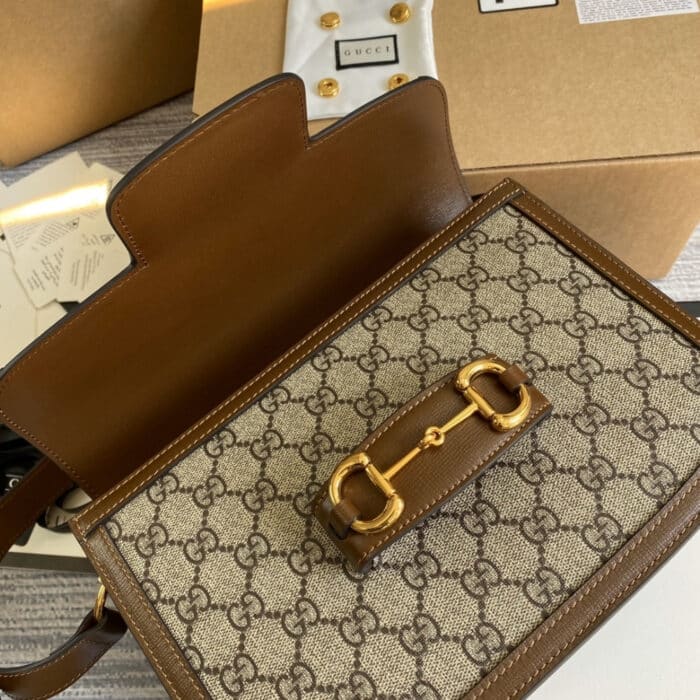 Gucci Horsebit 1955 Bag Beige Brown 25cm 602204 92TCG 8563 - Image 5