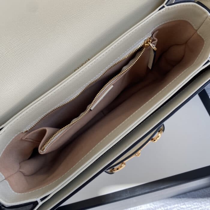 Gucci Horsebit 1955 Bag White 25cm 602204 1DB0G 9022 - Image 6