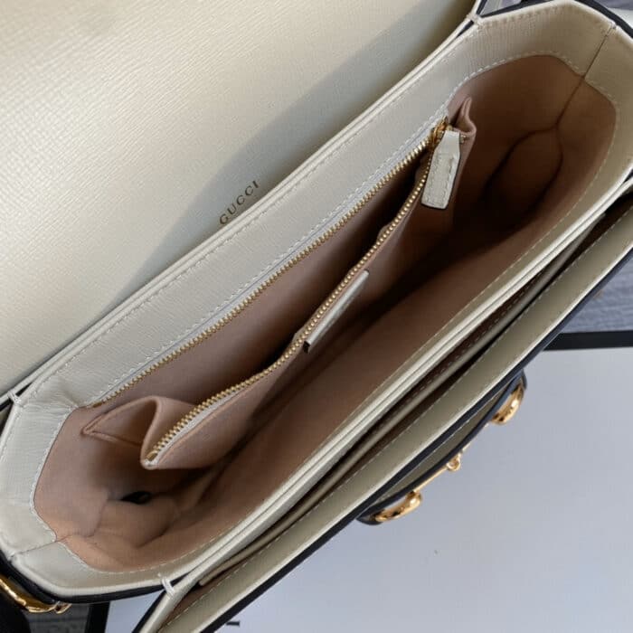 Gucci Horsebit 1955 Bag Beige White 25cm 602204 92TCG 9761 - Image 6