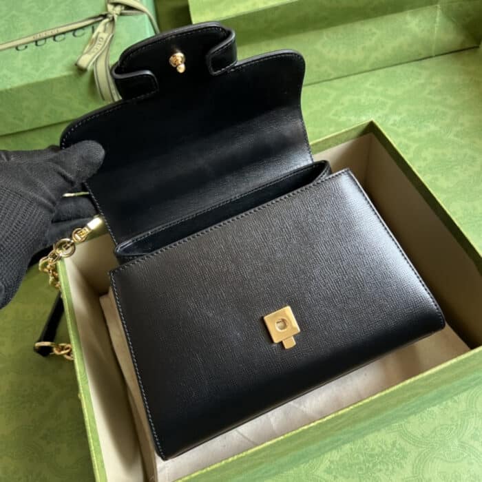 Gucci Horsebit 1955 Bag 22cm Black 703848 AAA7G 1000 - Image 6