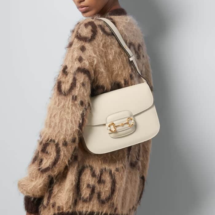Gucci Horsebit 1955 Bag White 25cm 602204 1DB0G 9022 - Image 7