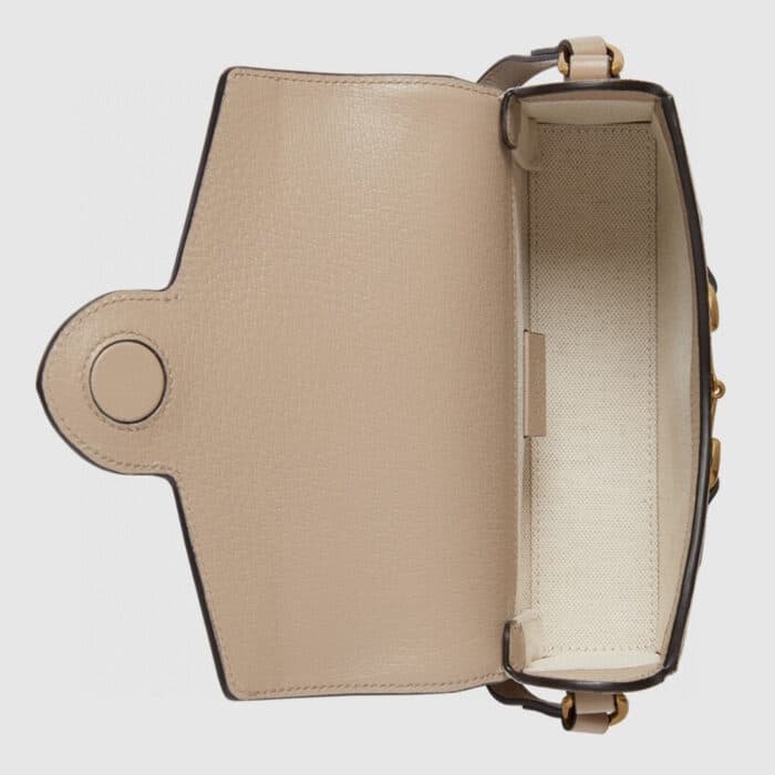 Gucci Horsebit 1955 Bag Beige White 18cm 699296 UULBG 9683 - Image 6