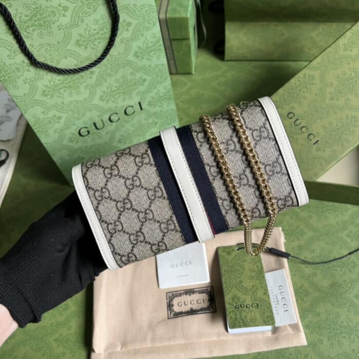 Gucci Jackie 1961 Chain Wallet Beige 19 cm - Image 3