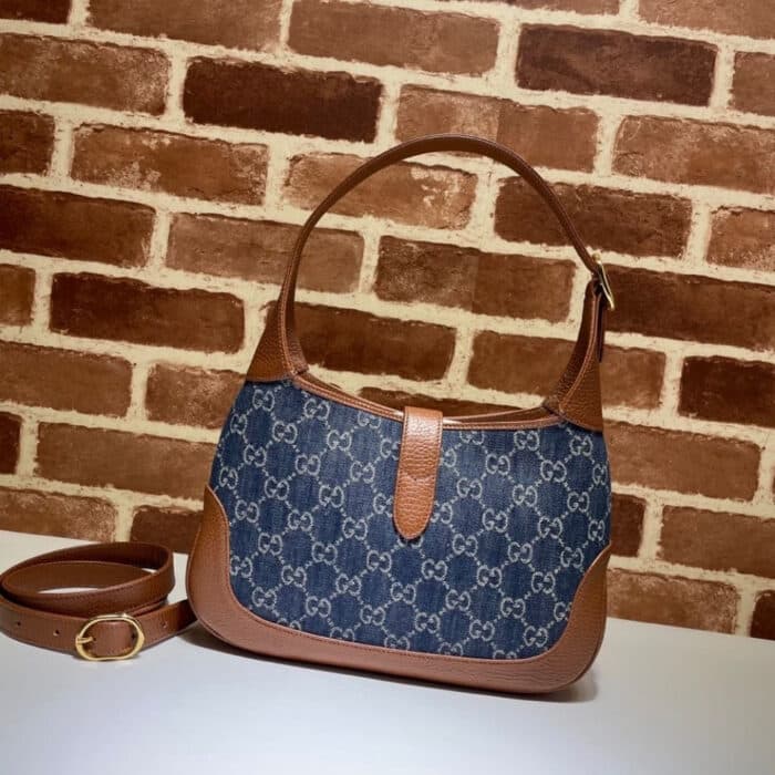 Gucci Jackie 1961 Small Bag Blue and Brown 28 cm ‎636706 2KQGG 8375 - Image 4