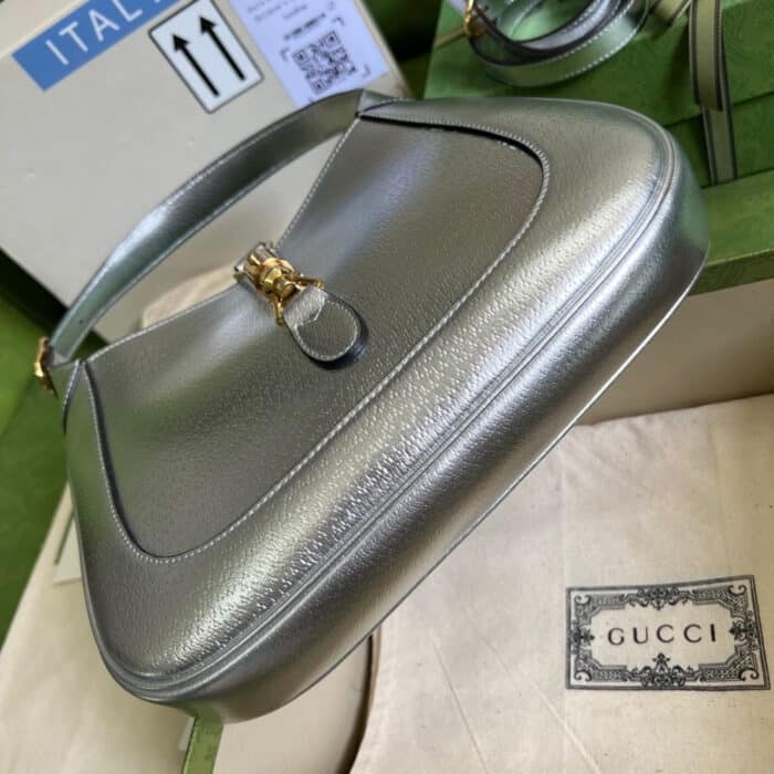 Gucci Jackie 1961 Small Bag 28 cm Silver 636709 1TR0G 8106 - Image 4