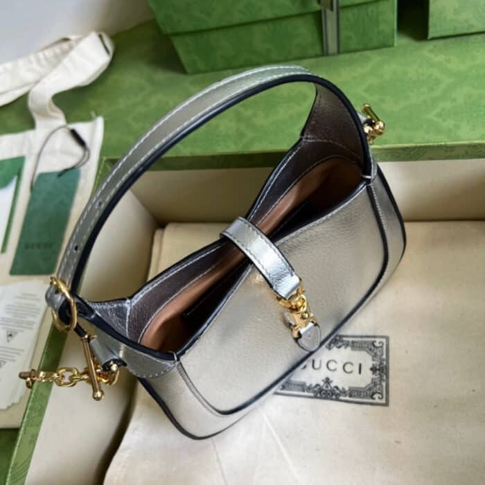 Gucci Jackie 1961 Mini Bag 19 cm Silver 675799 1TR0G 8106 - Image 4