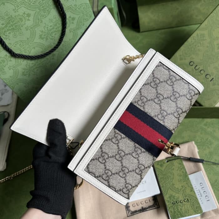 Gucci Jackie 1961 Chain Wallet Beige 19 cm - Image 6