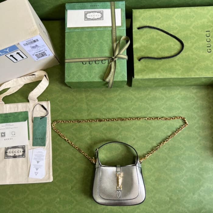 Gucci Jackie 1961 Mini Bag 19 cm Silver 675799 1TR0G 8106 - Image 8