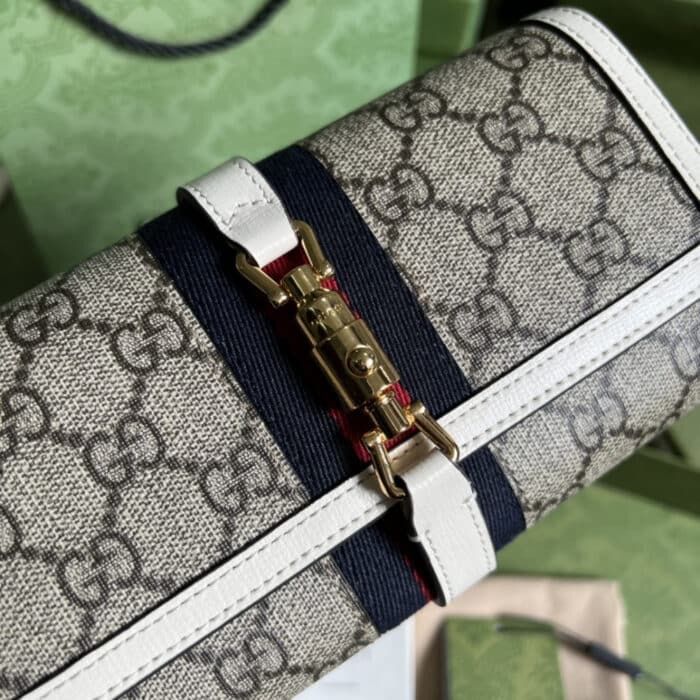 Gucci Jackie 1961 Chain Wallet Beige 19 cm - Image 8