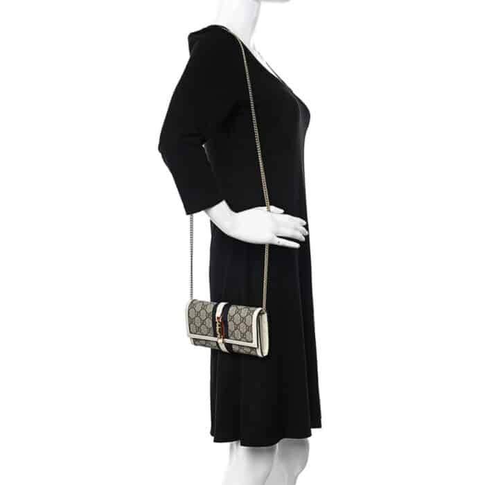 Gucci Jackie 1961 Chain Wallet Beige 19 cm - Image 9