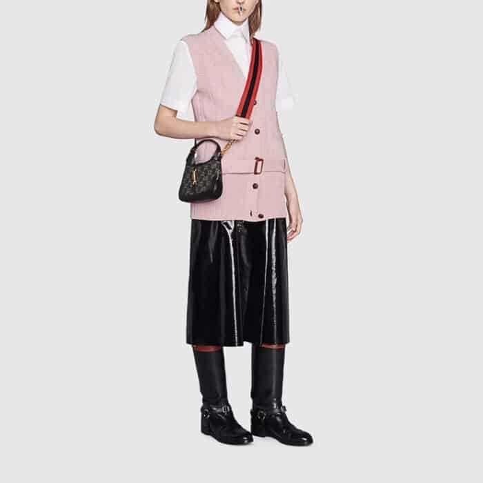 Gucci Jackie 1961 Mini Bag Black 19 cm ‎685127 UN3AG 1294 - Image 9